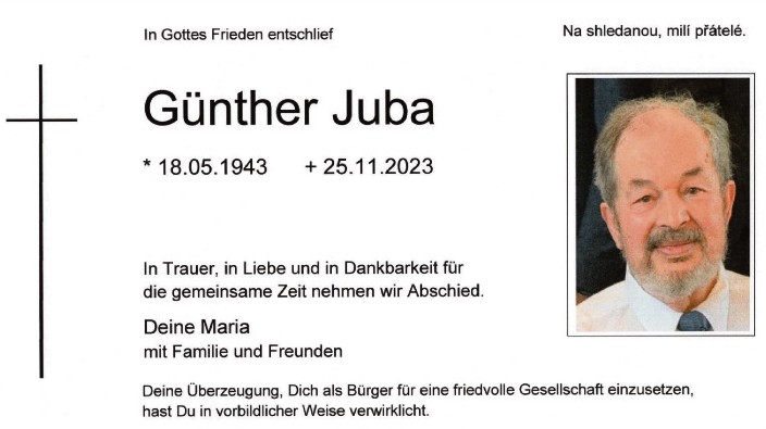 Nachruf Günther Juba